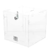 Cabilock Transparente Acryl Spendenbox mit Schloss und Schlitz für