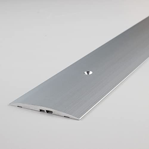 AUER Profilé de jonction / Rail de jonction type 08 en aluminium anodisé Perçage au centre Argenté Largeur 60 mm