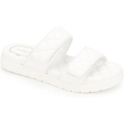 Kenneth Cole Reeves sandales claquettes blanches matelassées femme taille 41 double bride