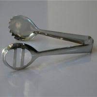 "GAFFEL Stainless Steel 1 Pc Salad Tong Oval/BBQ Tongs/Serving Food Tongs for Frying,Grilling/Silver Tong