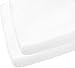 100% Egyptian Cotton Cot Bed Fitted Sheet Thread Count 200 2 Pack - White - 70 x 140 CM