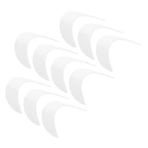 NOLITOY 10pcs Boys and Girls Hat Brim Inserts Visor Hat Shaper Plastic for Baseball Caps White