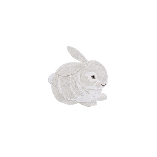 Lorena Canals Tapis lavable lapin pour chambre à coucher, fabriqué à la main, 130 x 135 cm