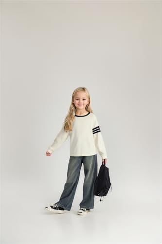 Girls Color Block Pullover Sweaters Kids Oversized Fashion Knit Sweater Clothes3