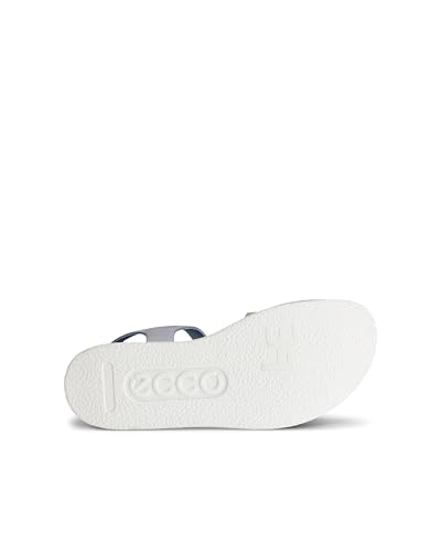 ECCO Women's Flowt 2 Band Sandal, Dusty Blue Nubuck, 8-8.54
