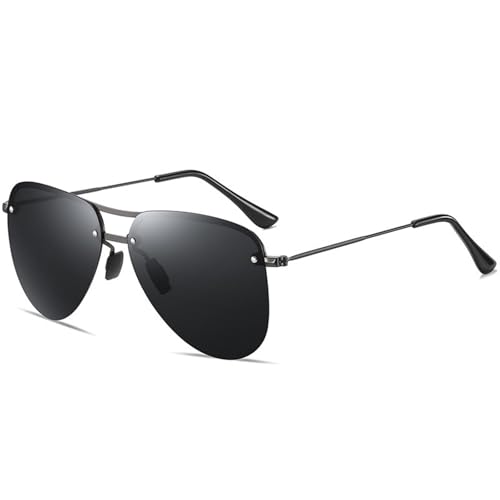 Lunettes de soleil hommes grand format en métal pour rouler et faire la fête