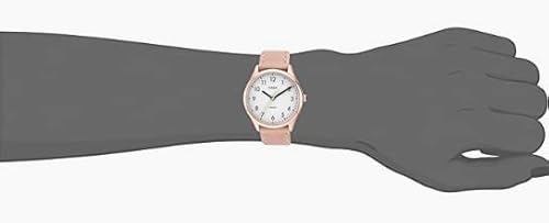 Timex Women's Elegant Rose Gold Easy Reader 32mm Watch with White Dial and Beige Leather Strap - Image 6