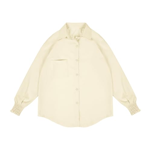 Girls Button Down Shirts Kids Long Sleeve Casual Collared Dress Shirts School Uniform Blouse Tops with Pocket3