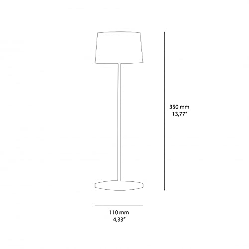 Logica Twiggy Less Bianco – Lampada Da Tavolo LED Ricaricabile, Dimmerabile, IP65, Autonomia 9 Ore