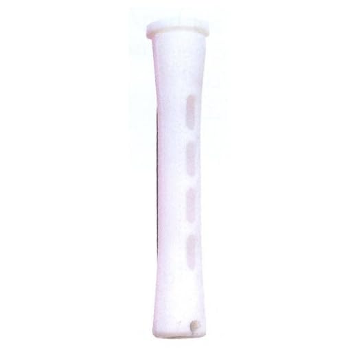 Diane Long Cold Wave Rods with Rubber Bands for Hair Curling and Perm Styling - White - DCW4 - 3 Dozen (36 pcs)