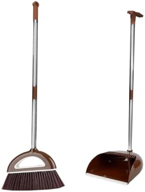 4Pcs Broom And Dustpan Set With Floor Squeegee Rectangular - View #2