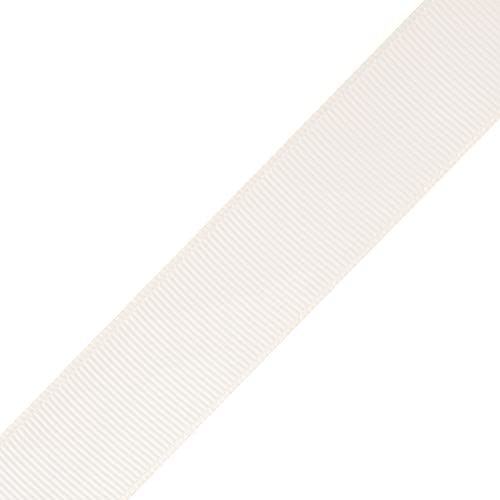 Fondersy 22mmX 91M Solid Grosgrain Ribbon for Gift Wrapping Hair Bows, Parties, Wedding Decoration, Crafts Sewing(Ivory) - Image 2