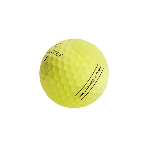 Snell Golf Prime 4.0 Golf Ball - Yellow- 4-Piece Construction, High-Speed Core Design For Mid To High-Swing Players, Superior Distance With Greenside Spin Control