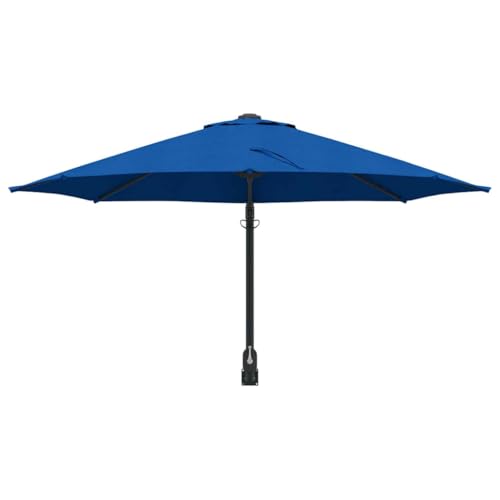 Parasol de jardin bleu azur 248x248 cm inclinable en acier
