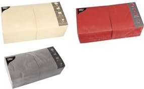 250 graue, 3-lagigeserviert Falzservietten für Familie und Freundeskreis beim Abendessen undiales