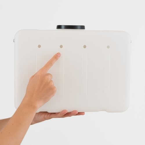 Image of PARIJATA 18L Waste Water Collection Tank | Wall-Mountable Food Grade HDPE Plastic | Easy to Connect with All Water Purifiers & Air Conditioners | Without Auto Sensor | Includes Fitting Accessories