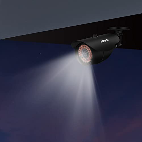 SANSCO Super FHD 1080p Security CCTV Bullet Camera for Surveillance System, 1920x 1080 Pixels, Night Vision, 3.6mm Lens Weather and Vandal Proof Casing, Black (Non-WiFi)