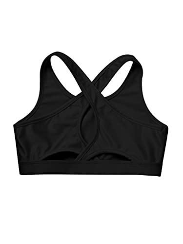 Jhaoyu Kids Girls Sleeveless Criss Cross Back Ballet Dance Crop Top Workout Yoga Running Athletic Fitness Sport Bra4