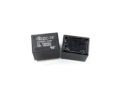 JZC-7F 12VDC 1HA relais de commutation électromécanique 5 pins 12V 12A pour circuit imprimé