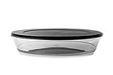 Original Tupperware Tupperware Clear Collection 2,0 L flach schwarz Schale Classic Royal Tafelperle