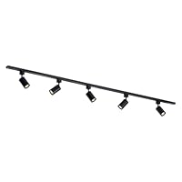 Focus III 1-Phasen-Schienenbeleuchtung - GU10-200 cm - 5 Spots - Schienensysteem - Schwarz