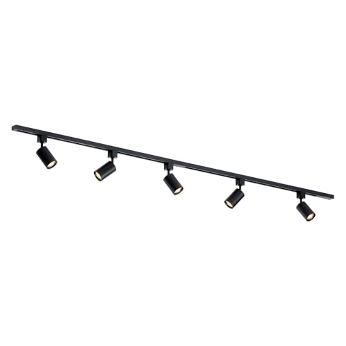 Qub Focus III - Sistema di illuminazione LED monofase - 2 binari da 1 m (200 cm) - 5 faretti GU10...
