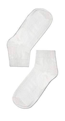 John GladstoneMen's Cotton, Polyester & Elastic Rib Socks (Black) - One Size