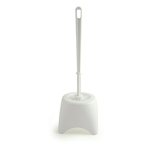 Bentley Toilet Brush Set with Potted Holder, White, M