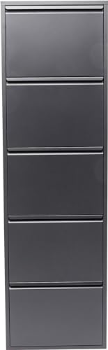 Kare Design Schuhschrank Caruso Anthrazit, Metall, mit 5 Klappen, Schuhablage für 10 Paar Schuhe, schmal, platzsparend, hoch, Schuhregal, Eingangsbereich, 173x50x15 cm (H/B/T) Kare Design Schuhschrank Caruso Anthrazit, Metall, mit 5 Klappen, Schuhablage für 10 Paar Schuhe, schmal, platzsparend, hoch, Schuhregal, Eingangsbereich, 173x50x15 cm (H/B/T)