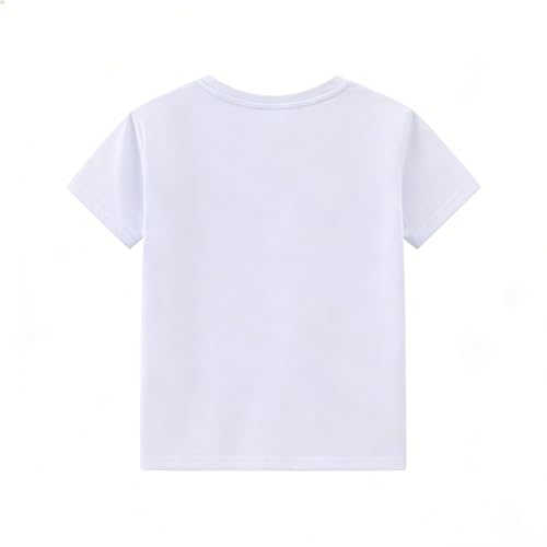 Image of Kids T Shirt Short Sleeve Crewneck Tee for Toddler Boys and Girls Cotton Basic Summer Top 2-6 Years