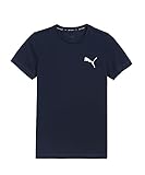 PUMA Jungen Active Small Logo Tee B T-Shirt, Peacoat, 176