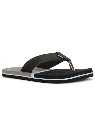 Image of Bata Oasis Men's Black Flip Flops - 8 UK (8716204)