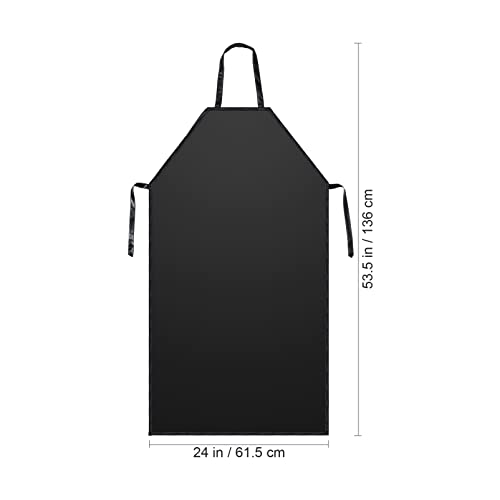 Kichvoe Waterproof Heavy Duty Apron Kitchen Cleaning Unisex Adjustable Style, Black, 110cm*64cm*1cm - Image 3