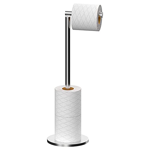 Toilet Roll Holder Free Standing Toilet Paper Holder Stand with Reserve