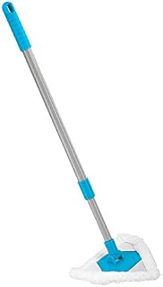 HOMESHOPA Microfibre Triangle Cleaning Mop, Easy Cleaning Mop , Extendable Handle 76-85cm Triangle Mop Cleans Kitchen, Bathroom Floor, Ceiling, Sofa, Corners, Bed Bottom Multipurpose