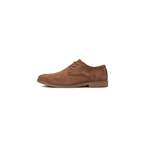 Zapatos de vestir para hombre en gamuza marrón talla 11 ideales para bodas y eventos casuales