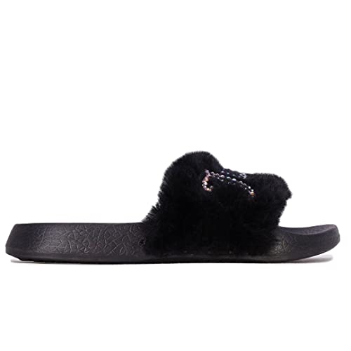 Juicy Couture Kids Girls - Slide Slipper Sandals With Faux Fur Slipper Sandals, Furry Slides, Girls Slip On Slippers2