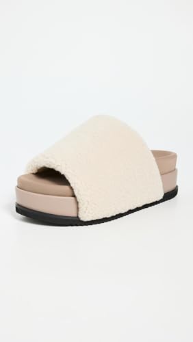 R0AM Women's Fuzzy Platform Slides2