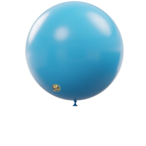 Image of AFTERLOON Biodegradable Balloons 6 pcs 18 Inch Orb Perfect Round Extra Large Light Blue, Durable Thickened Strong Jumbo XL Big Helium Float, Baby Shower Decorations