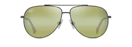 MAUI JIM Hauoli Gafas, Shiny Dark Ruthenium, 59 12 145 Unisex Adulto