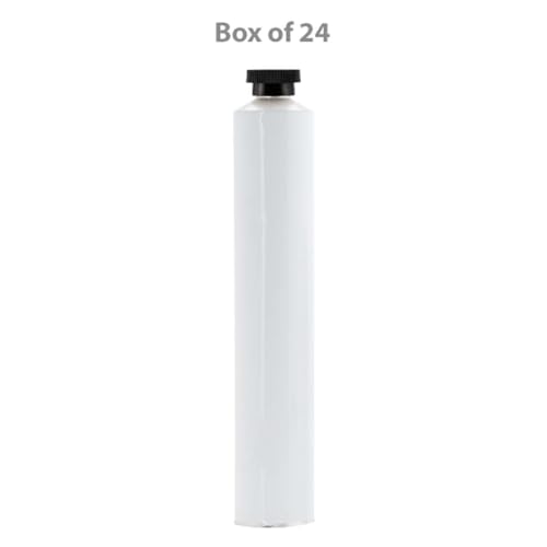 Creative Mark Empty Paint Tubes - Box of 24 Empty Aluminum Paint Tubes & Caps, 170 ml, Easy-Open Caps, Easy to Crimp, Perfect for Storing Custom Mixed Acrylics, Gouaches, Watercolors, Oils