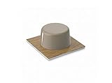Tope de puerta adhesivo color beige - parquet. 18x45x45 mm