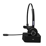 Uonlytech Auriculares Inalámbricos con Micrófono Reducción de Ruido para Ordenador Diseño Ergonómico y Diadema Compatibles para Oficina y Gaming