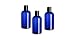 Natural Farms 3 Pack- 8 oz- Boston Blue Plastic Bottles- Black Fliptop Disc