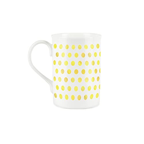 Purely Home Yellow Polka Dots Spots Auntie Mug - Fine Bone China Gift/Present Mug for Aunt - Image 2