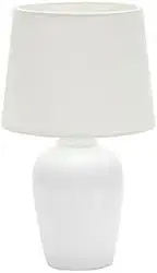 ABAJUR DE CERAMICA POTTERY E27 BRANCO 32CM