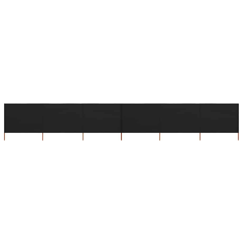 vidaXL 6-panel Wind Screen Fabric 800x80 cm Black — image 1