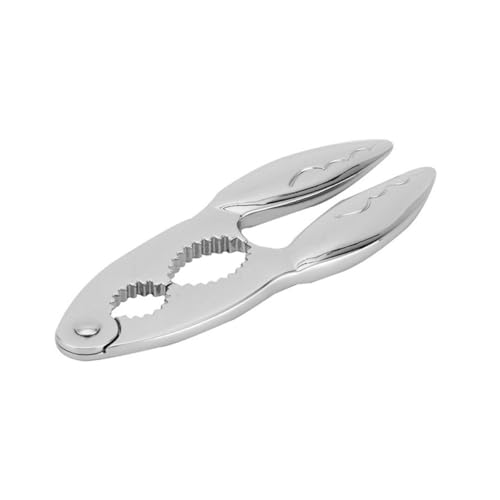 MUCKLILY Utensilio para Comer Cangrejo de Aleación de Zinc Pinza Pequeña Plateada Mango Ergonómico Herramienta Práctica para Cocina y Mesa Adecuado para Mariscos y Uso Portátil