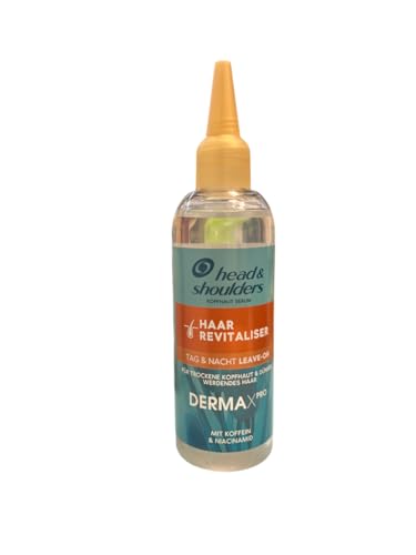 Head & Shoulders Suero para el crecimiento del cabello, tratamiento de la caspa, DermaXPRO, acondicionador para el crecimiento del cabello, niacinamida y cafeína, para cuero cabelludo seco y