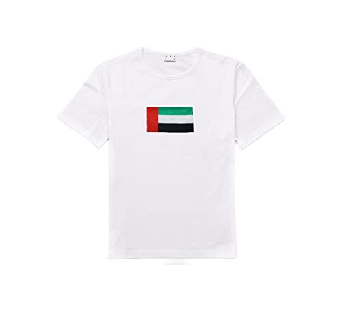 UAE Flag White T Shirt Size L